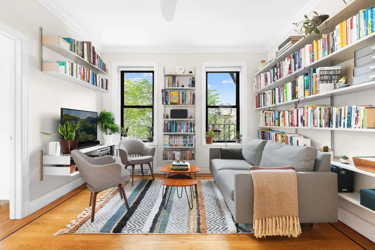There’s a place for all of your collections in this $749K two-bedroom Prospect Heights co-op