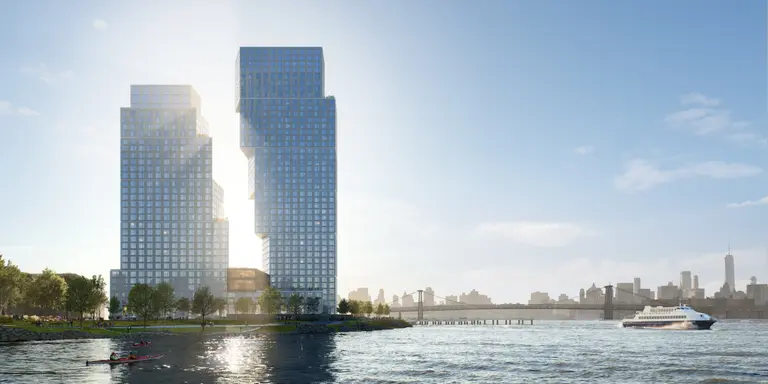Lottery opens for 224 units at OMA’s zig-zagging Greenpoint towers, from $1,437/month