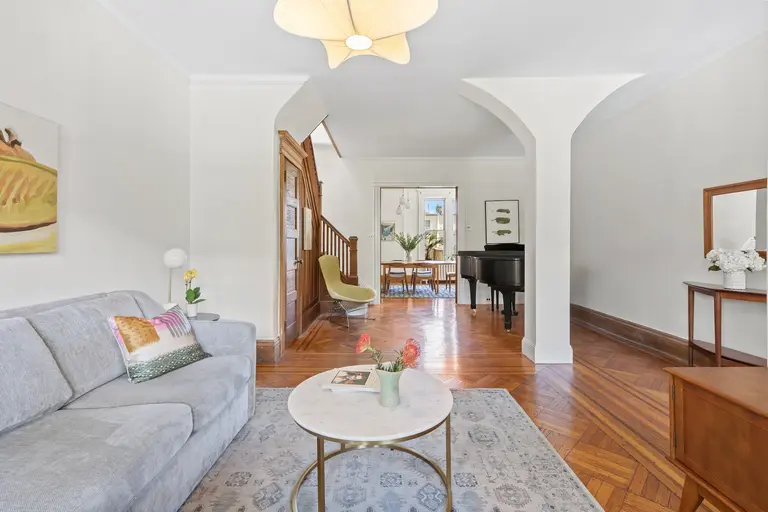 You can rock on the front porch of this $2.5M Windsor Terrace townhouse all summer long