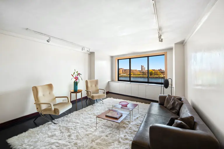 A private waterfront terrace and river views define this sprawling $2.5M Upper East Side co-op