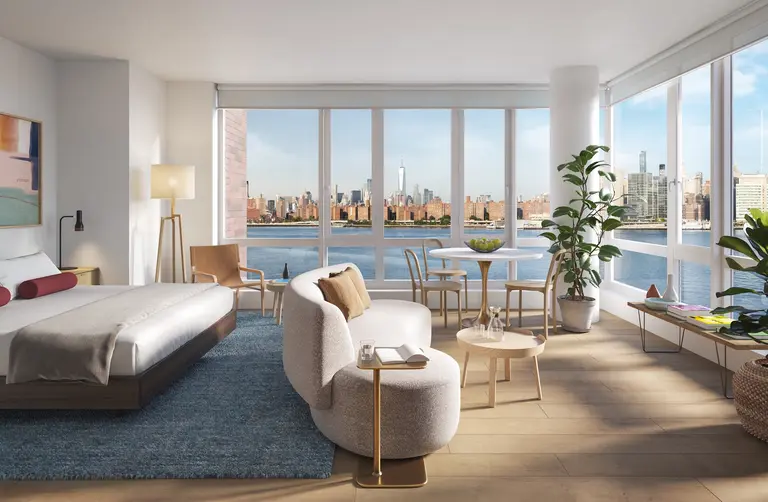 463 affordable units available at luxury LIC rental with sweeping city views and a waterfront park