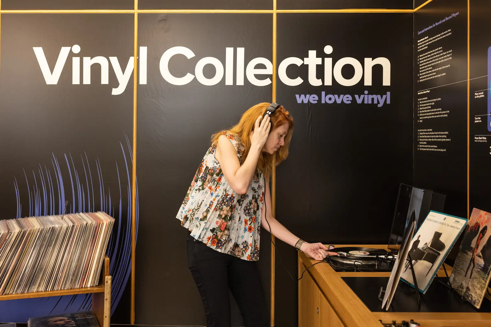 You can browse and borrow vinyl records at the Brooklyn Public Library