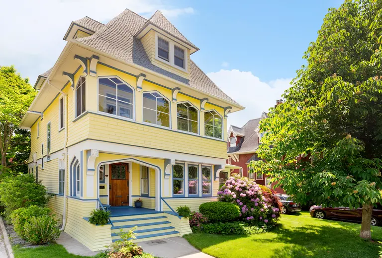 For $3M, this colorful storybook cottage in Prospect Park South has two sunrooms