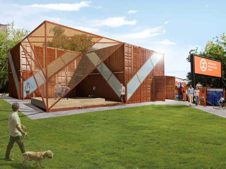 Construction begins on Socrates Sculpture Park’s permanent home made of shipping containers