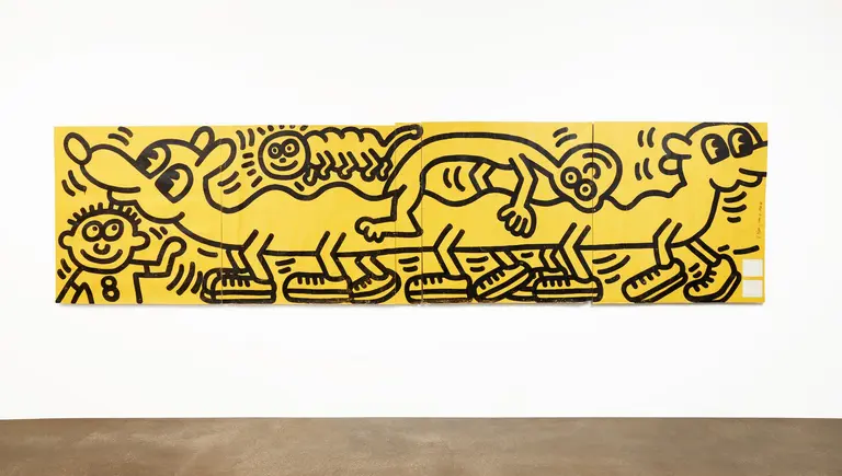 A Keith Haring mural that has been out of public view for 30 years will be auctioned for charity