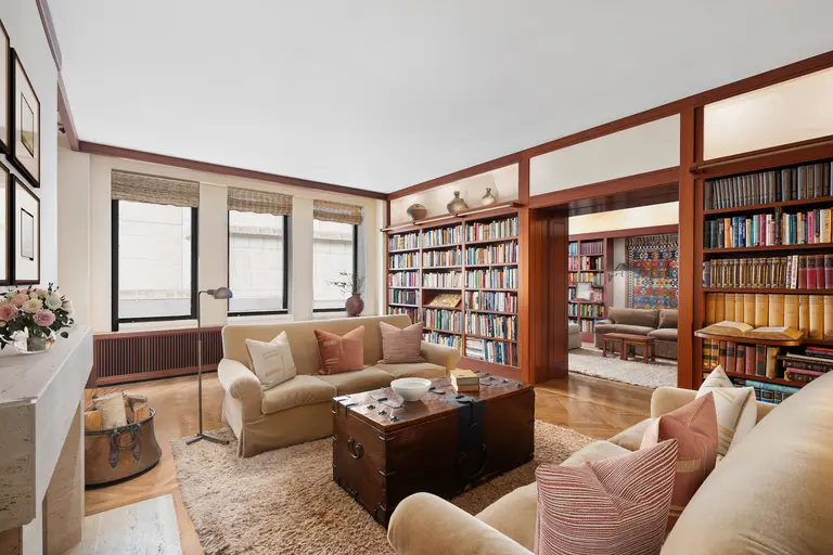 This $2.5M Park Avenue classic six is a book lover’s dream