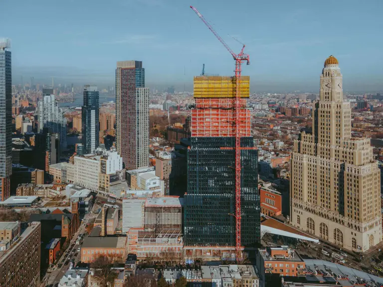 NYC’s first all-electric skyscraper tops out in Downtown Brooklyn