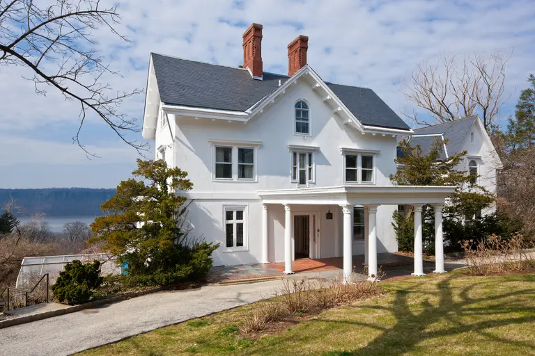 This $4.5M historic Riverdale home overlooks the Hudson River from an elegant veranda