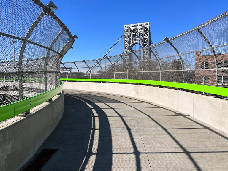 Renovated pedestrian and bike path opens on north side of George Washington Bridge