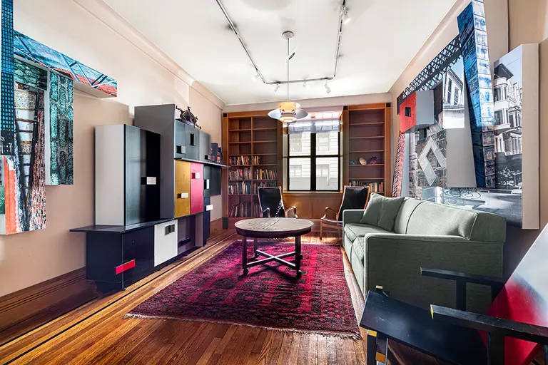 For $1.5M, a three-bedroom Morningside Heights pre-war co-op with a colorful Mondrian motif