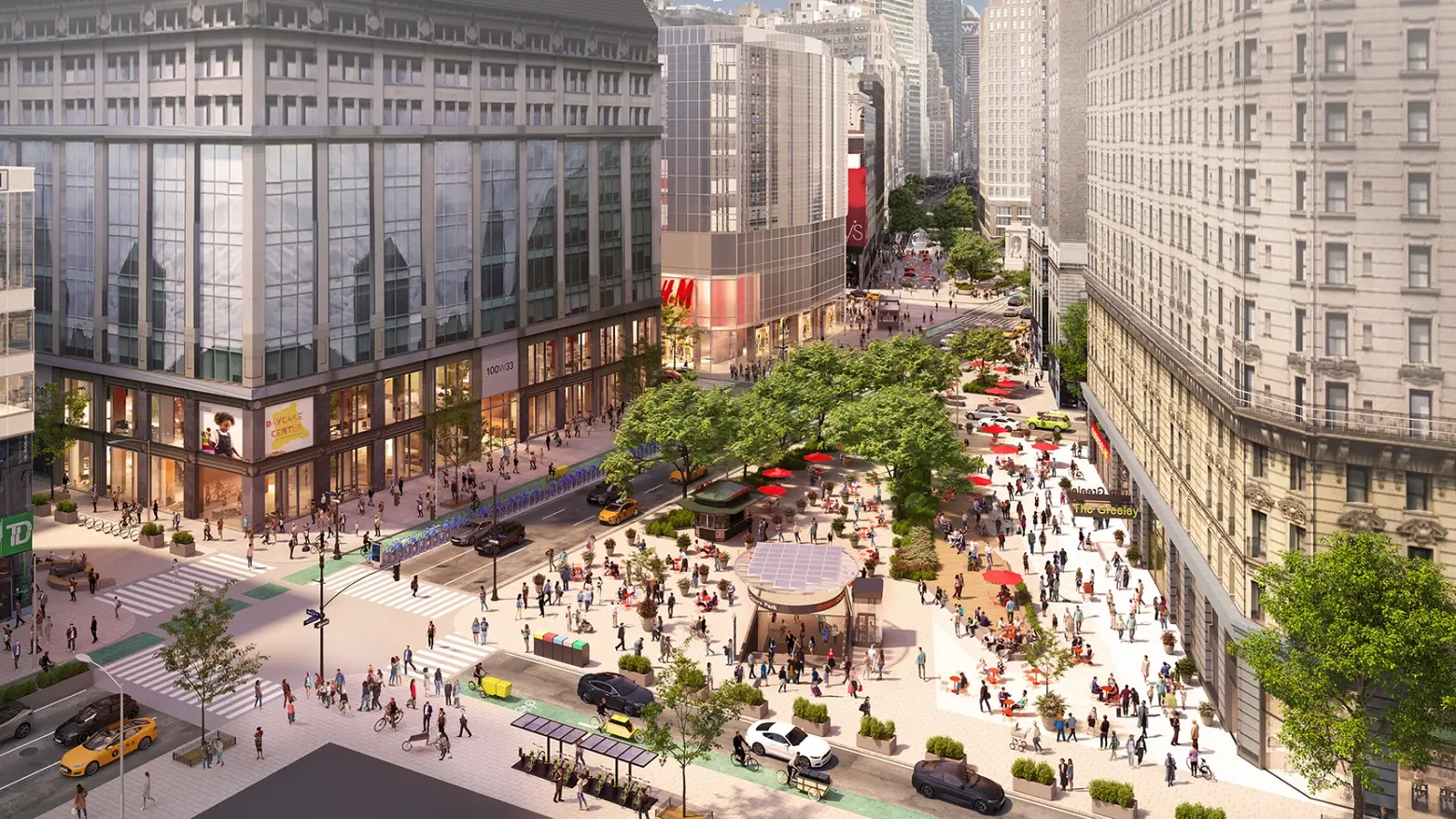 NYC’s redesign of Broadway blocks into pedestrian-friendly stretch begins