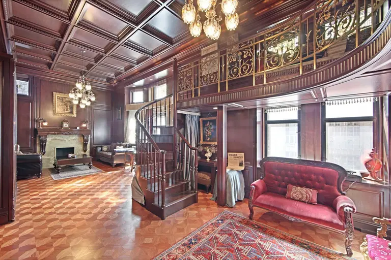 Lined with mahogany, onyx and Tiffany glass, this $1.95M studio isn’t your typical Billionaires’ Row pad