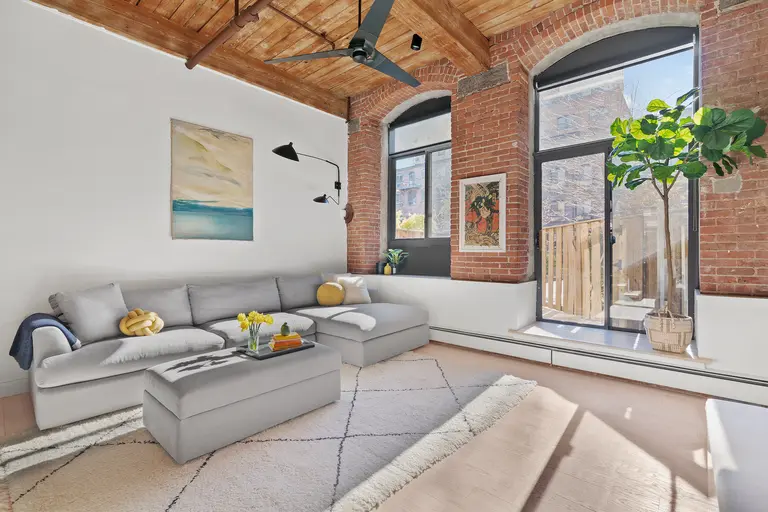 This $2.2M Park Slope co-op in the Ansonia Court lofts has a secret office and a private terrace