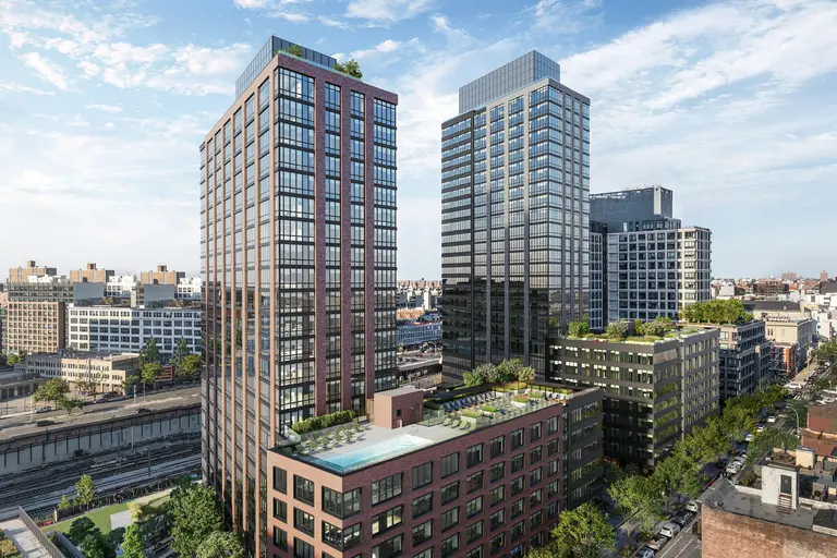 Two-tower Prospect Heights rental with huge public park launches lottery, from $2,290/month