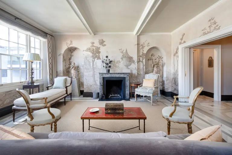 This elegant $1.6M Upper East Side co-op has hand-painted murals and classic pre-war details