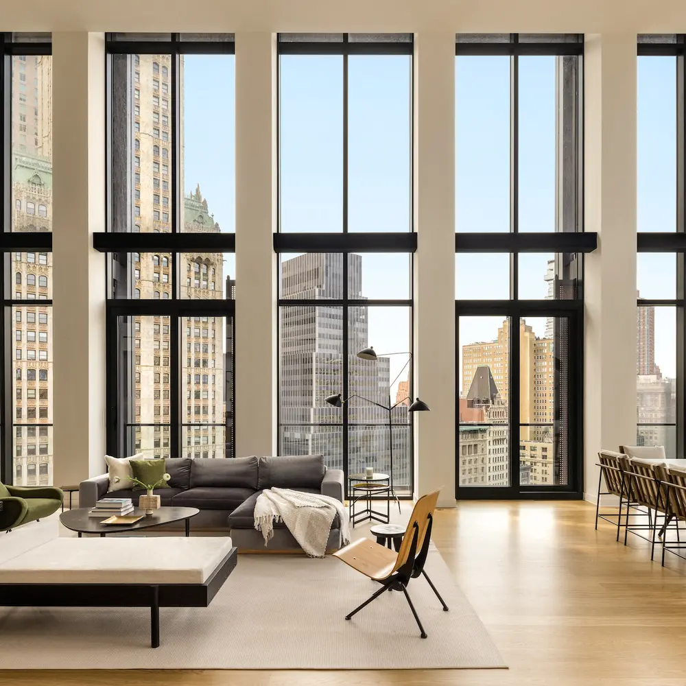 Asking $19.5M, a penthouse in Richard Rogers' first U.S. residential project in FiDi