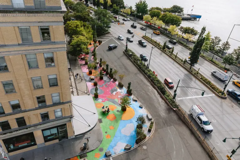 See the Meatpacking District’s new public plaza with street mural curated by the Whitney Museum