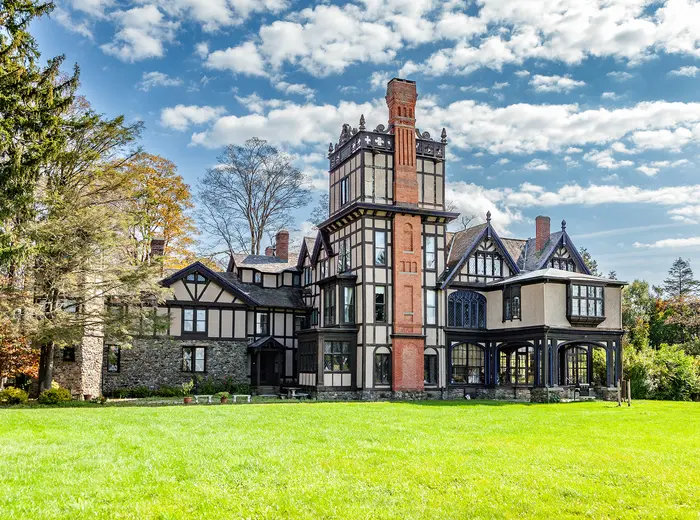 Sally Jessy Raphael's $6.5M upstate manor comes with 17 bedrooms and 30 hand-carved mythical creatures