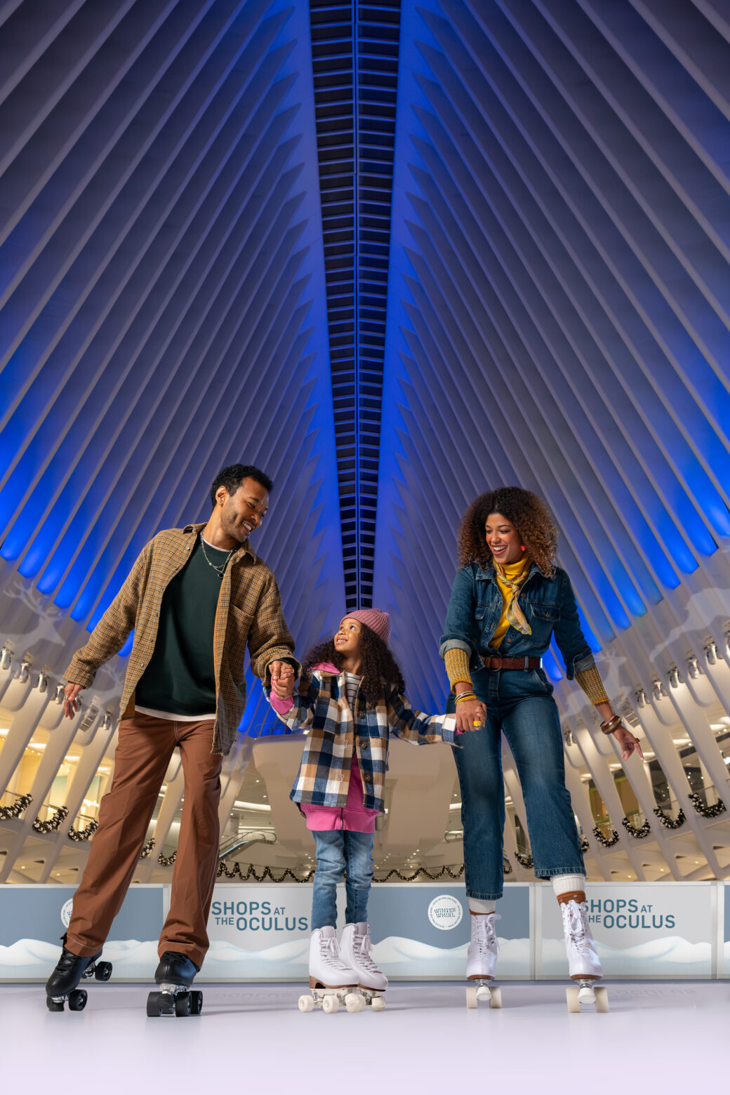 A festive roller rink is opening inside the Oculus