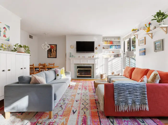 Warm up by the fireplace in this cozy $1.4M Brooklyn Heights co-op