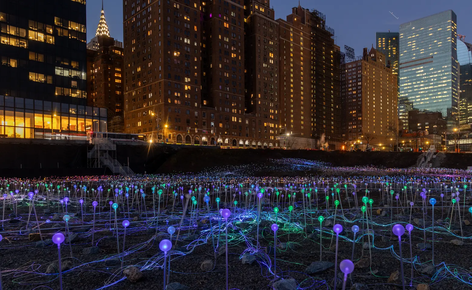 Free six-acre light installation ‘Field of Light’ opens in Midtown East