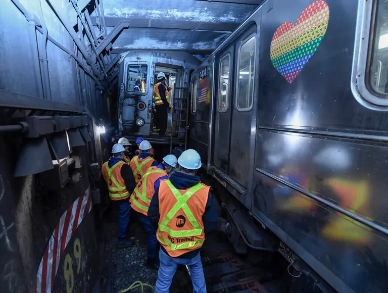 NYC subway trains collide near 96th Street, causing minor derailment