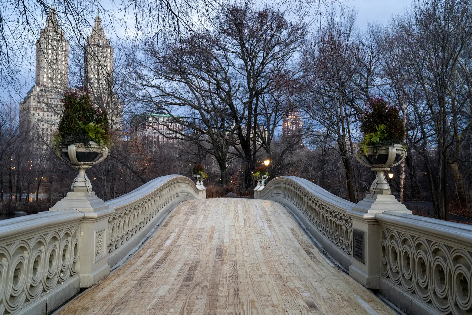 Central Park’s Bow Bridge reopens with new wood decking