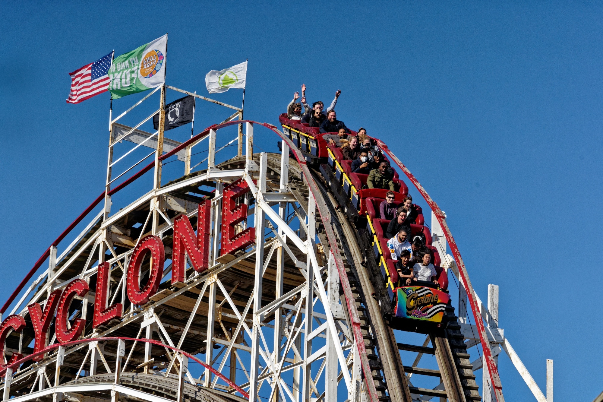 Coney Island's famous Cyclone has been closed indefinitely after a breakdown mid-ride