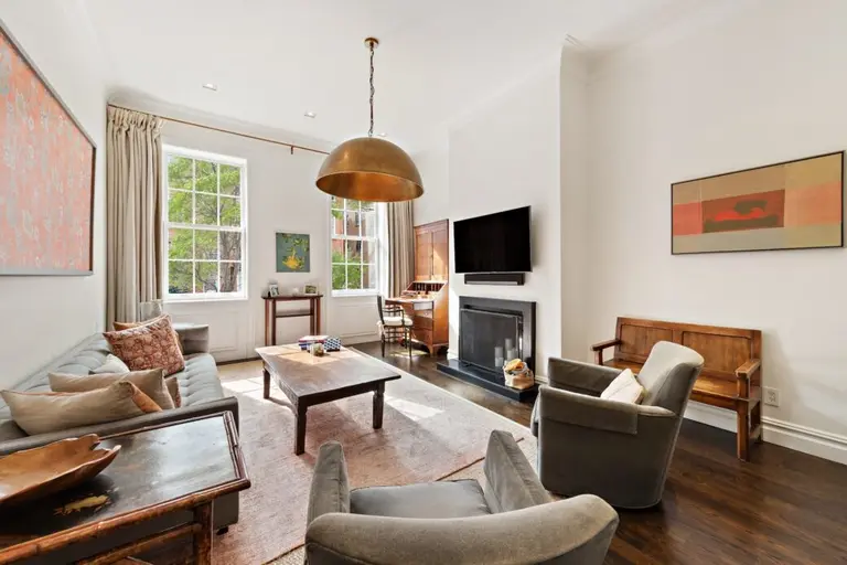 For $2.95M, this parlor floor Chelsea co-op has brownstone charm and a private terrace