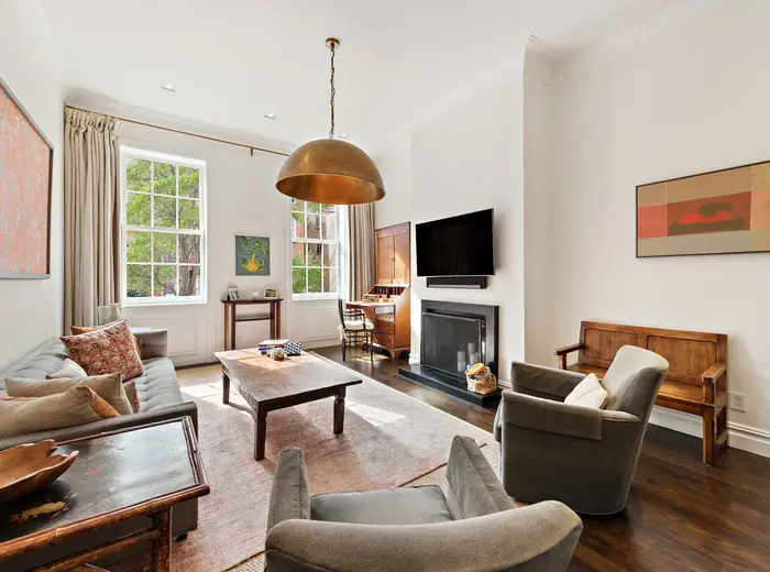 For $2.95M, this parlor floor Chelsea co-op has brownstone charm and a private terrace