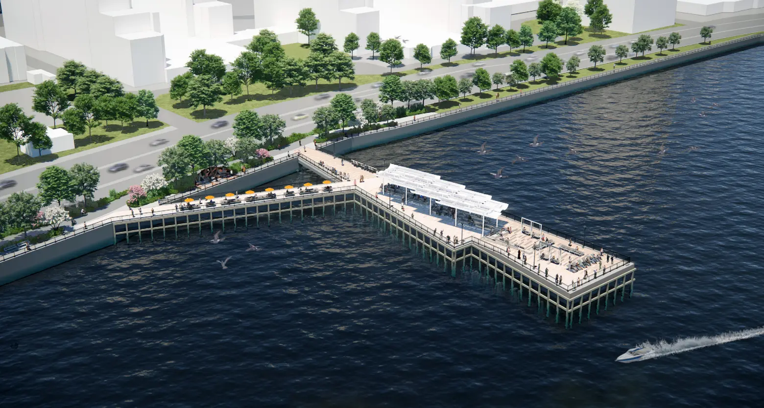 NYC reveals design for esplanade and new 107th Street pier in East Harlem