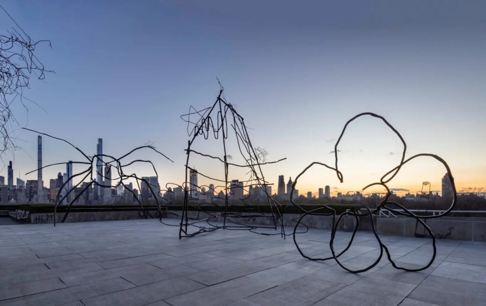 The Met's rooftop installation features sculptures inspired by children's desktop doodles