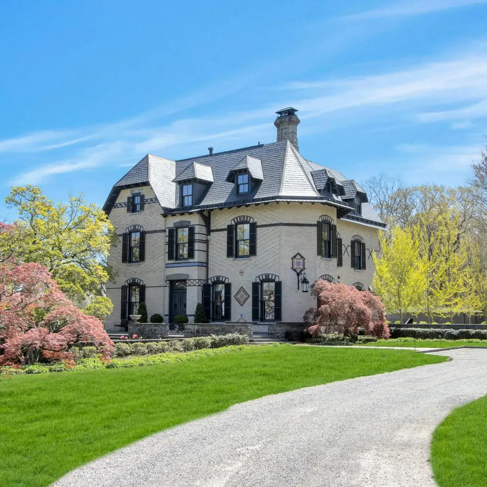 For $28.5M, own a designer's Victorian Gothic mansion on 13 acres overlooking the Hudson River