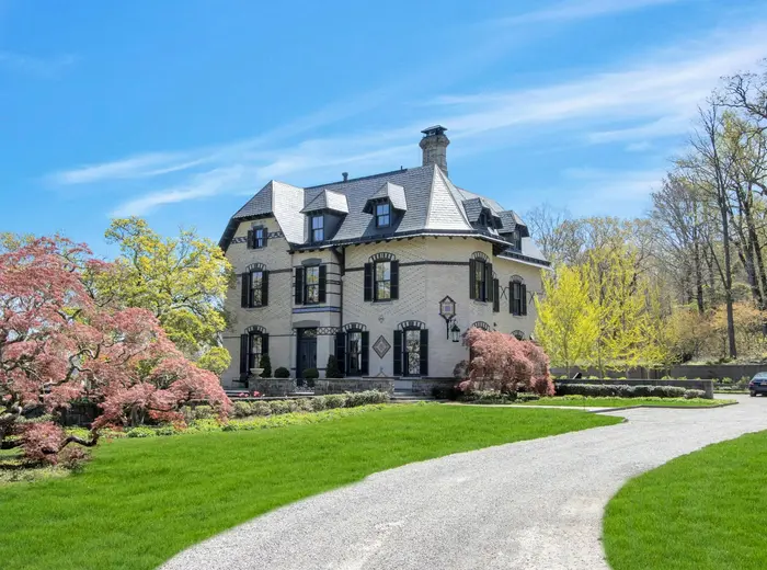 For $28.5M, own a designer's Victorian Gothic mansion on 13 acres overlooking the Hudson River