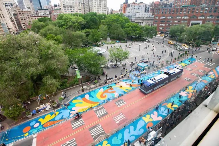 Colorful street mural depicts the vibrancy of Union Square