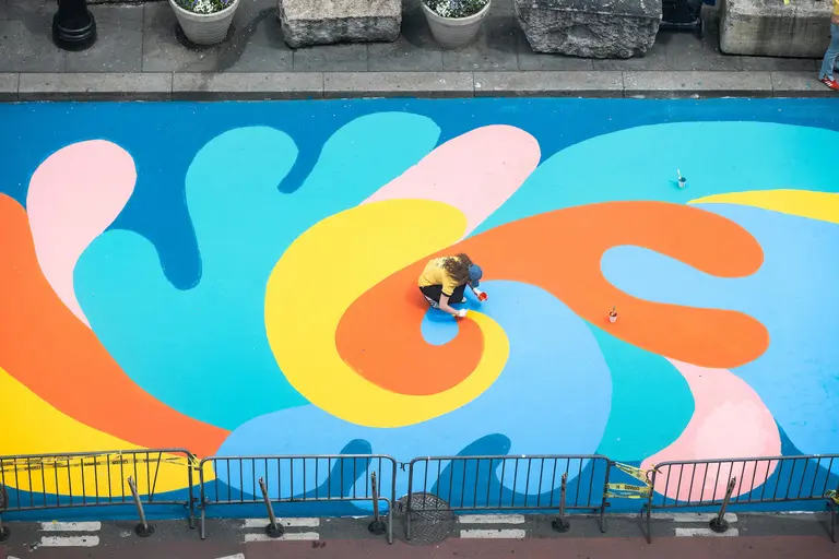 Colorful street mural depicts the vibrancy of Union Square