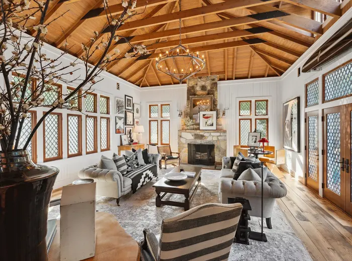 For $7.45M, this elegant Hamptons home has a Florida vibe and Arts & Crafts details