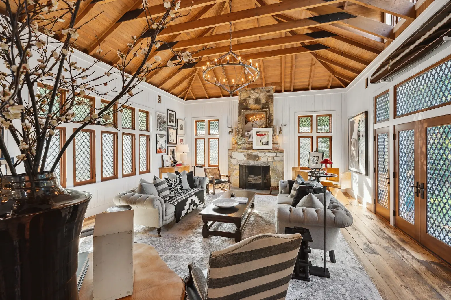 For $7.45M, this elegant Hamptons home has a Florida vibe and Arts & Crafts details