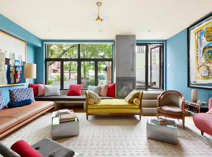 For $3.85M, a designer's Williamsburg townhouse offers eclectic interiors and flexible spaces
