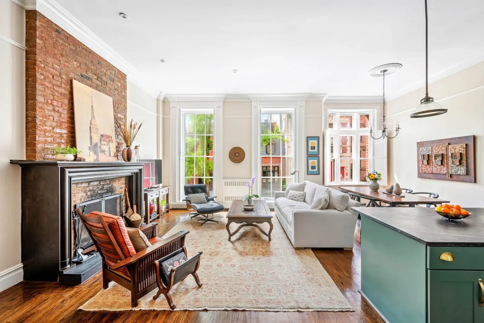 For $1.99M, this just-right co-op is on the parlor floor of a pretty Brooklyn Heights townhouse