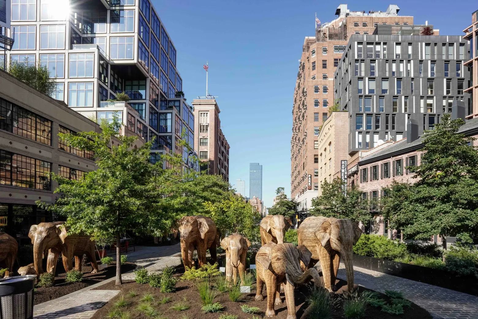 100 life-size Indian elephant sculptures migrate through the Meatpacking District