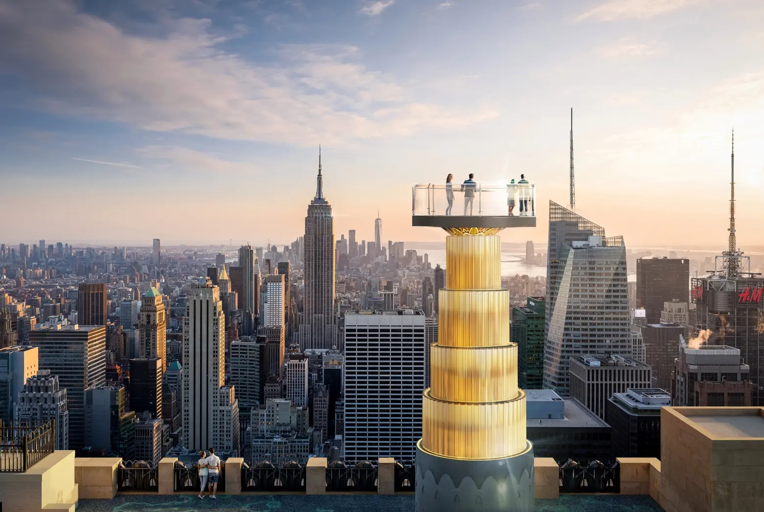 30 Rock’s new ‘Skylift’ platform takes visitors 900 feet above NYC