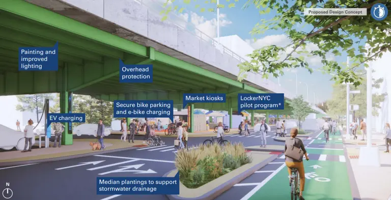 NYC unveils proposals to turn dreary areas under the BQE into vibrant public spaces