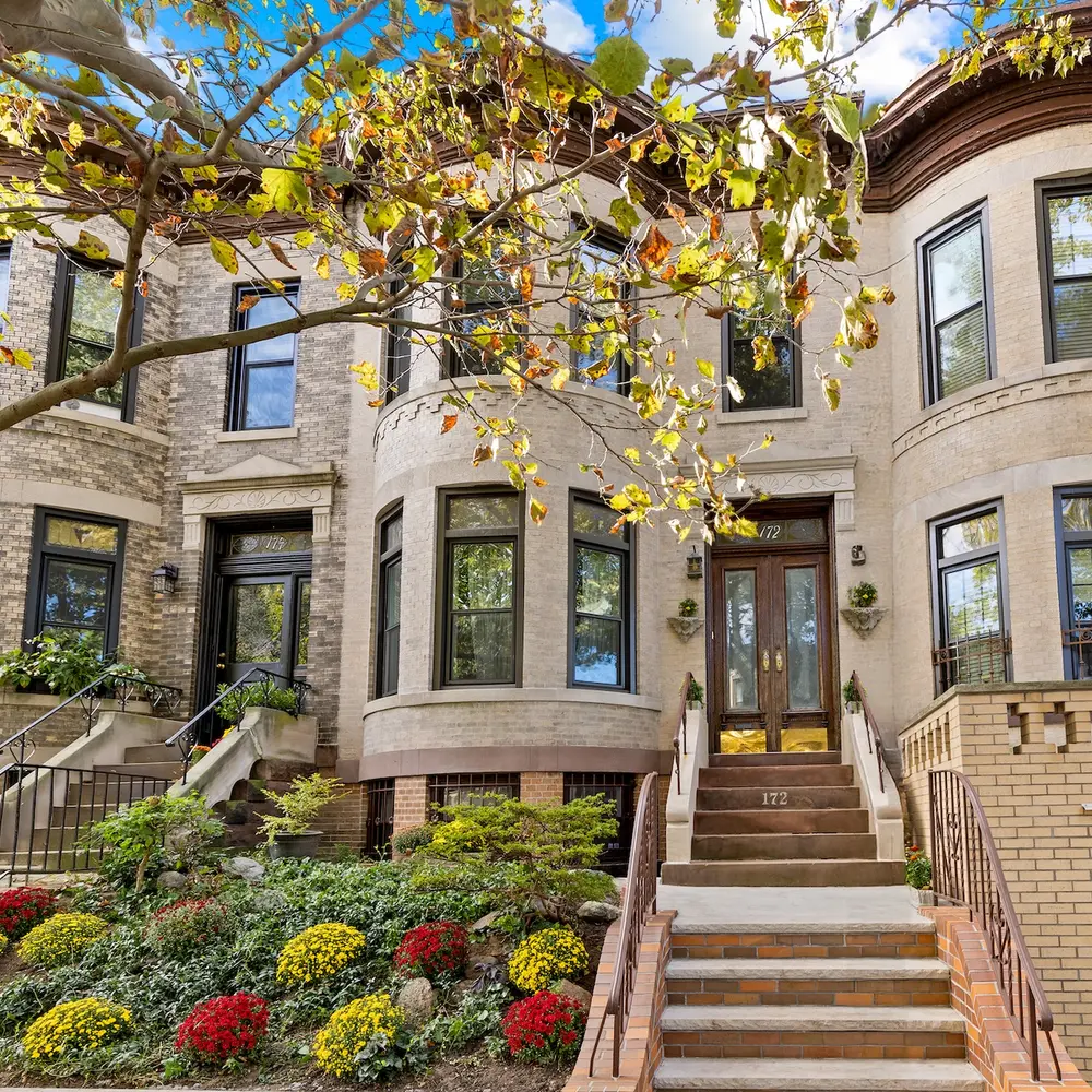 For $1.45M, this barrel-fronted Bay Ridge home offers three floors for living and lots of outdoor space