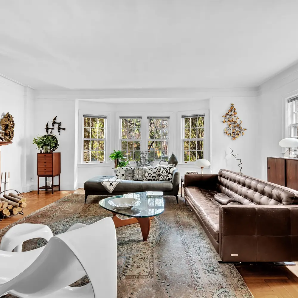 For $2.3M, this Georgian townhouse in Jackson Heights has Art Deco details, modern interiors, and a garage