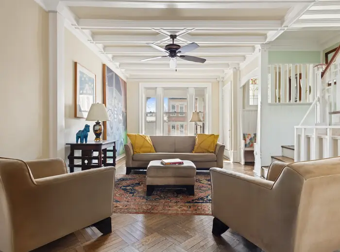 For $2.75M, row house charm and a big front porch, a block from Prospect Park