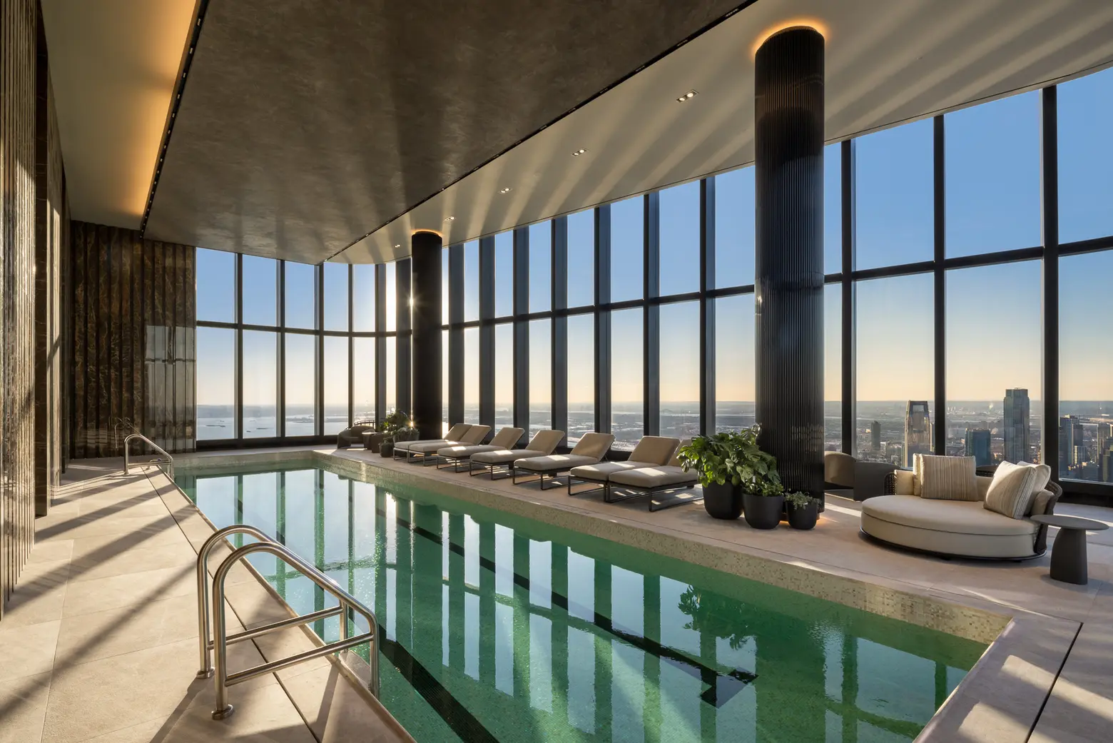 The highest private pool in NYC unveiled at Rafael Viñoly’s 88-story FiDi condo