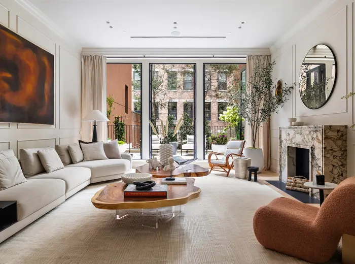 Behind a stately Village brownstone facade, a massive six-story mansion asks $35M