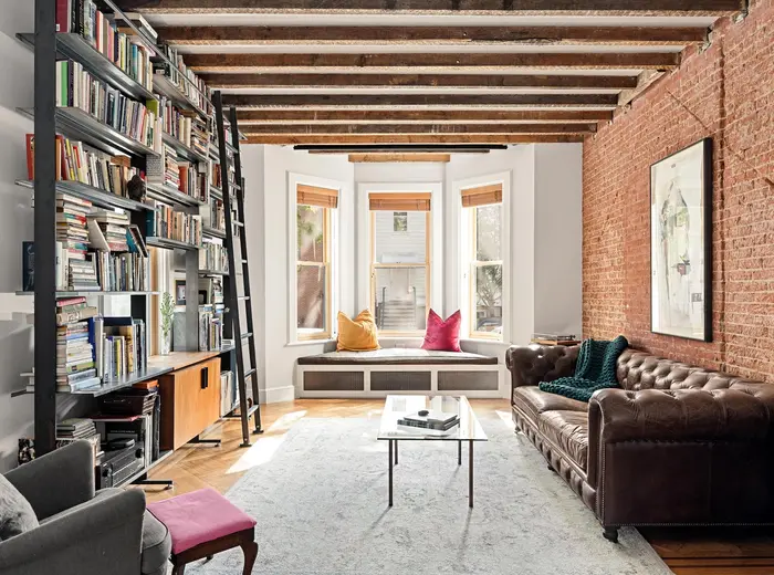 $4.9M brick townhouse offers rustic charm and outdoor space in the heart of Greenpoint