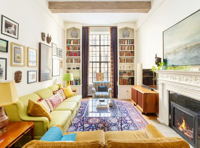 Tudor charm frames a $2.1M pre-war duplex on the Upper East Side